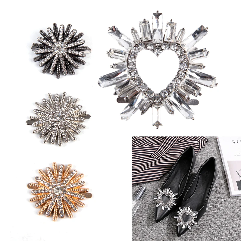 Top Trends: 1PCS Women Shoes Clips DIY Shoe Charms Jewelry Bowknot Shoes Decorative Accessories Rhinestones Crystal Decorations Shoppable Styles - Image 3