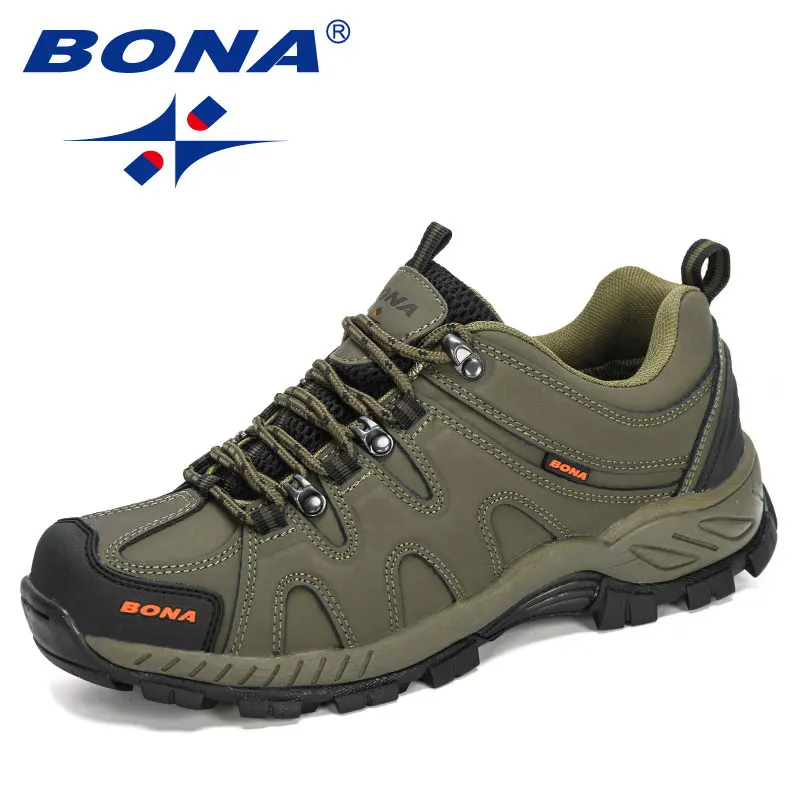 Top Trends: BONA New Arrival Classics Style Men Hiking Shoes Lace Up Men Sport Shoes Outdoor Jogging Trekking Sneakers Fast Shoppable Styles