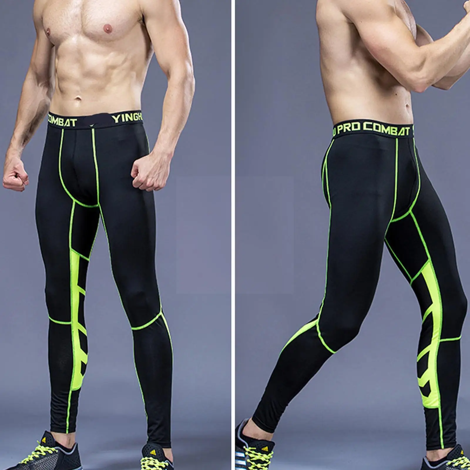 Top Trends: Men's Compression Pants Male Tights Leggings For Running Sport Fitness Quick Dry Fit Leggings Workout Black Trousers New E2S5 Shoppable Styles