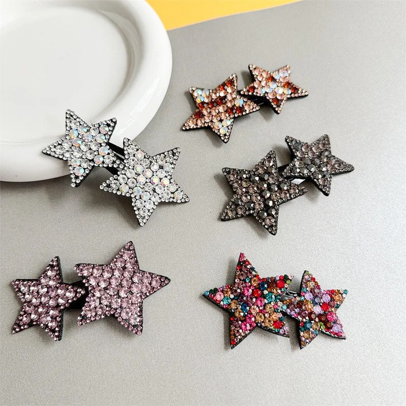 Top Trends: Korean Fashion Star Rhinestone Hairpins Women Girls Hair Clips Pins Barrettes Accessories Hairgrips Headdress Headwear Ornament Shoppable Styles