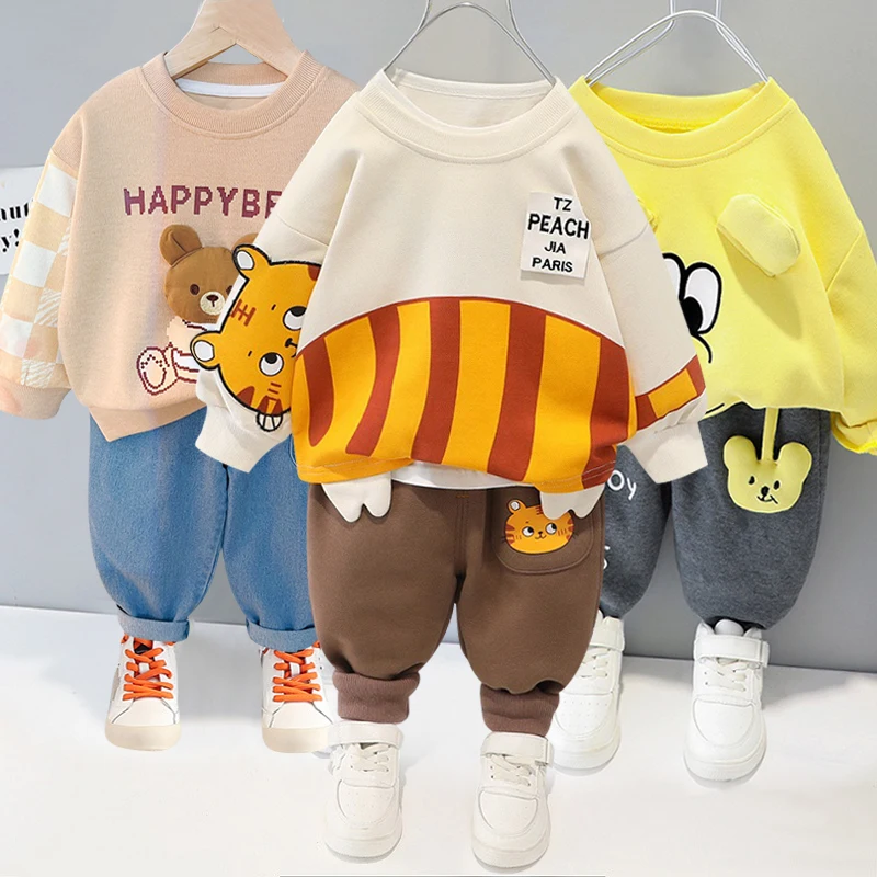 Top Trends: Children&#039;s Clothing Baby Long Sleeve Two Piece Set 1-4 Year Old Girl Spring And Autumn New Cartoon Leisure Sports Suit T-shirt Shoppable Styles