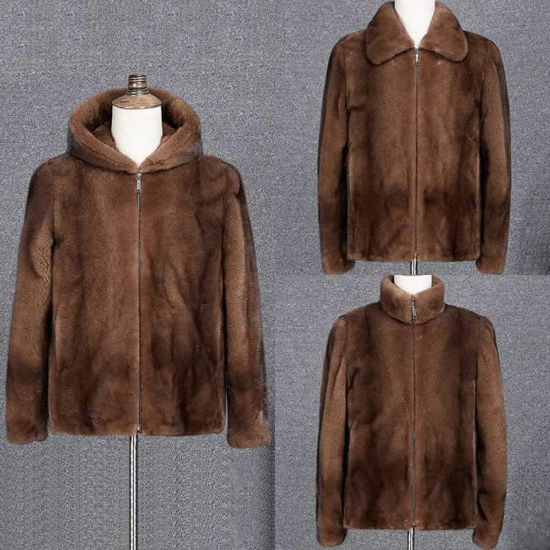 Top Trends: Men Fur Coat Luxury Brand Thickened Warm Long Sleeve Autumn Winter Jacket Faux Fur Coat Mink Jacket Korean Business Casual New Shoppable Styles