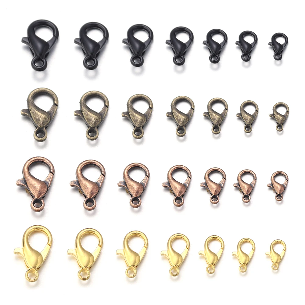 Top Trends: High Quality Metal Gold Silver Plated Lobster Clasps For Jewelry Making DIY Bracelets Necklaces Hooks Chain Closure Accessories Shoppable Styles