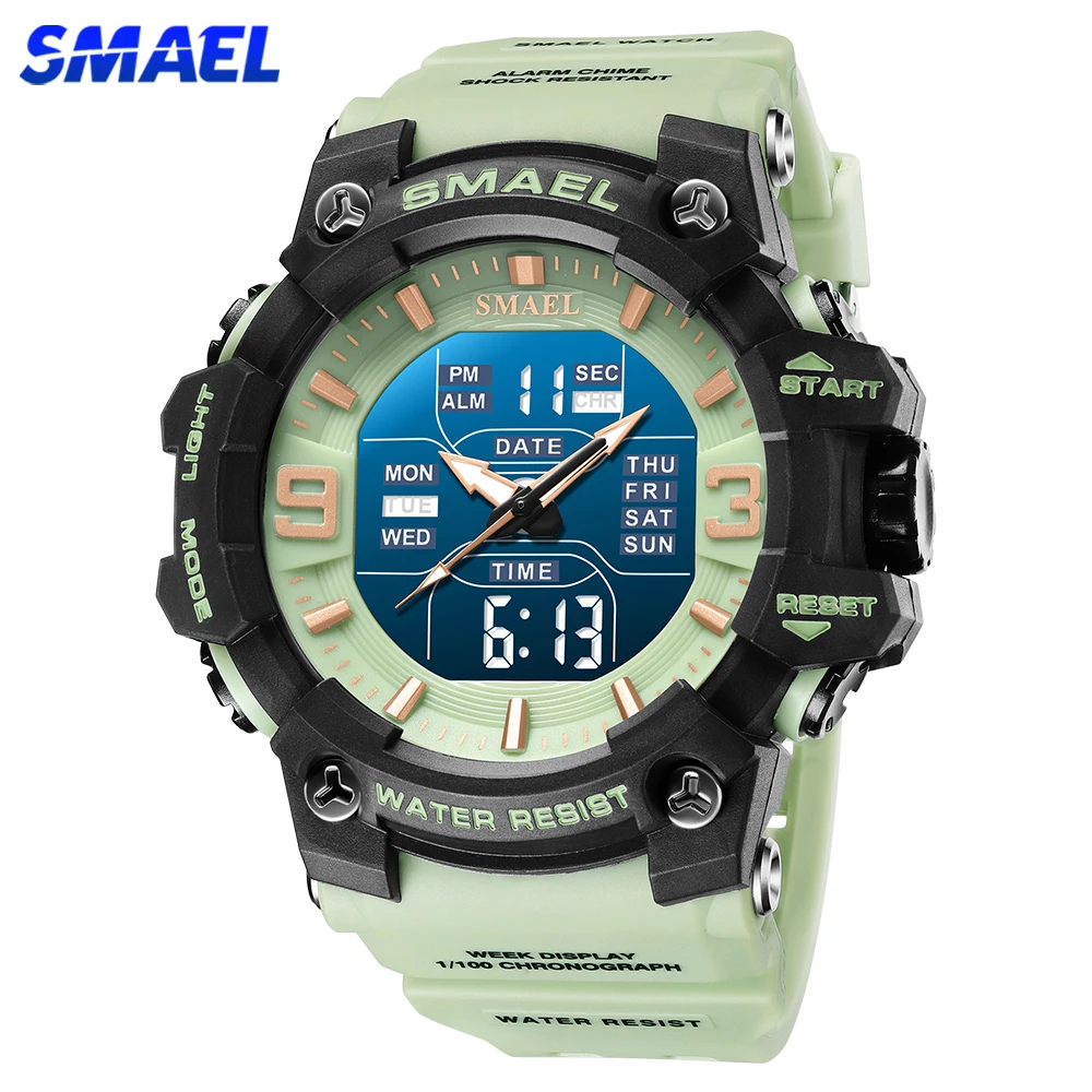 Top Trends: SAMEL Sport Style Men Digital Watch Shock Military Watches Dual Display Waterproof Army Time Quartz Wristwatch Male Sports Clock Shoppable Styles