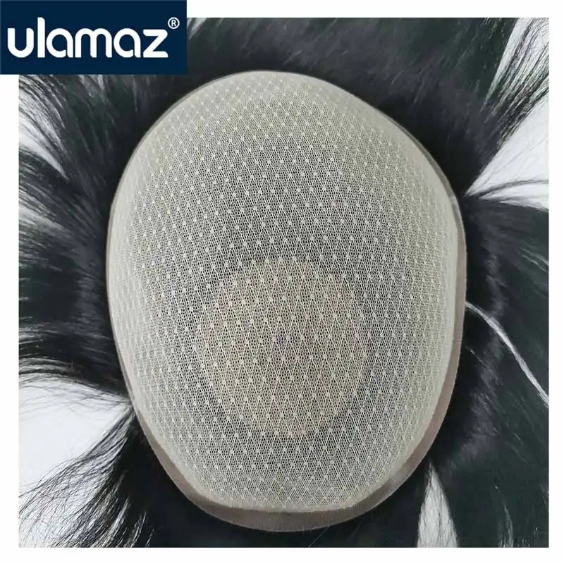 Top Trends: Lace & Pu Toupee Men Human Hair French Lace Male Hair Prosthesis Affordable Mens Hair Replacement Systems Unit Hair For Asian Shoppable Styles - Image 5