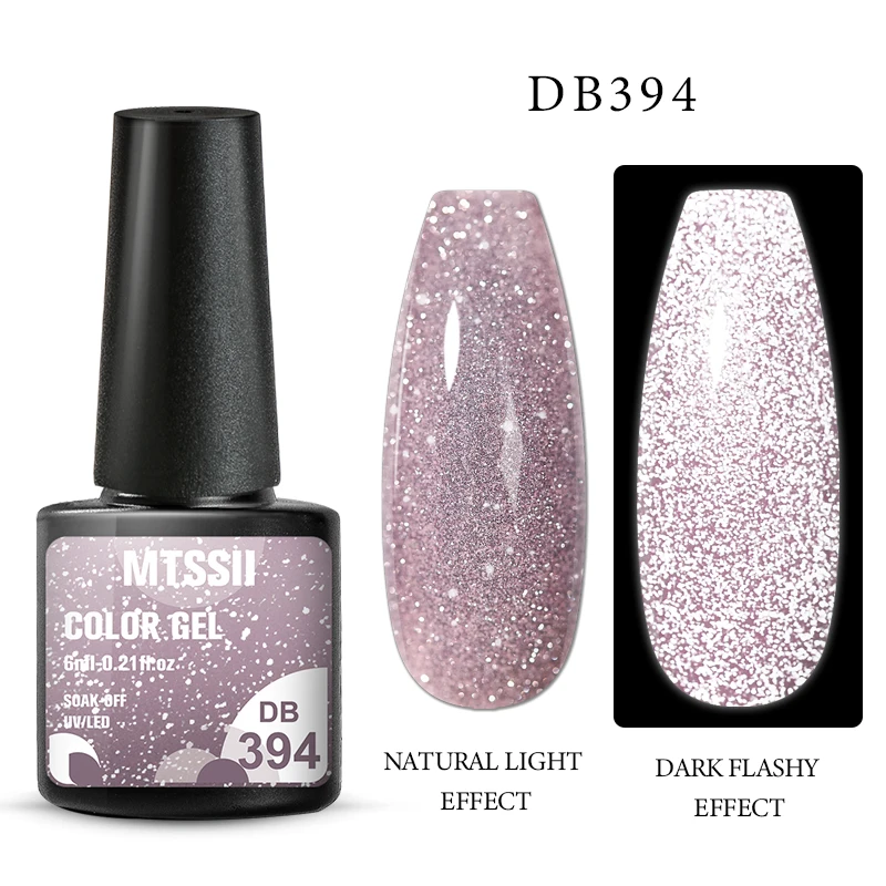 Top Trends: Mtssii 6ml Reflective Gel Nail Polish Glitter Laser Sparkling Effect Semi Permanent Soak Off UV Gel Varnish Nail Art Manicure Shoppable Styles