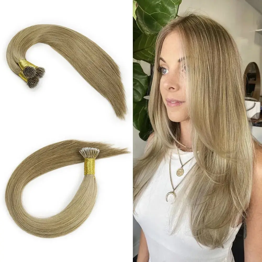 Top Trends: Straight Nano Ring Human Hair Extension 40g 50g Keratin Capsule Micro Ring Hair Extensions Human Hair Natural Fusion Hairpiece Shoppable Styles