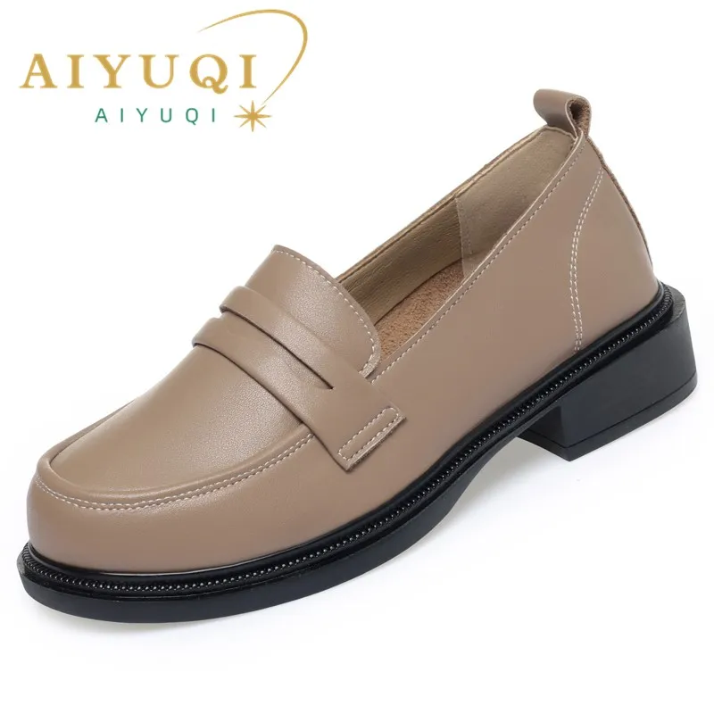 Top Trends: AIYUQI Loafer Shoes Woman 2024 New Genuine Leather Spring Shoes Woman Slip-on One Foot Big Size 41 42 43 Non-slip Shoes Ladies Shoppable Styles