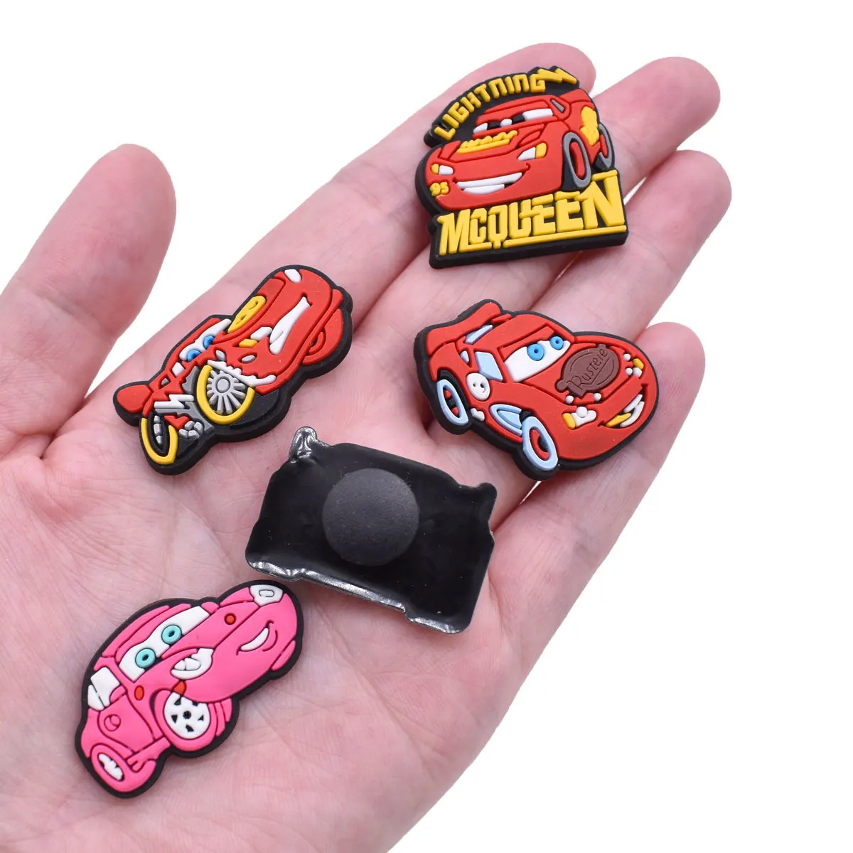 Top Trends: 1pc Original Animation Movie Cars PVC Shoe Charms Lightning McQueen Shoe Accessories Decorations Clog Sandal Buckle Kids Gifts Shoppable Styles - Image 2