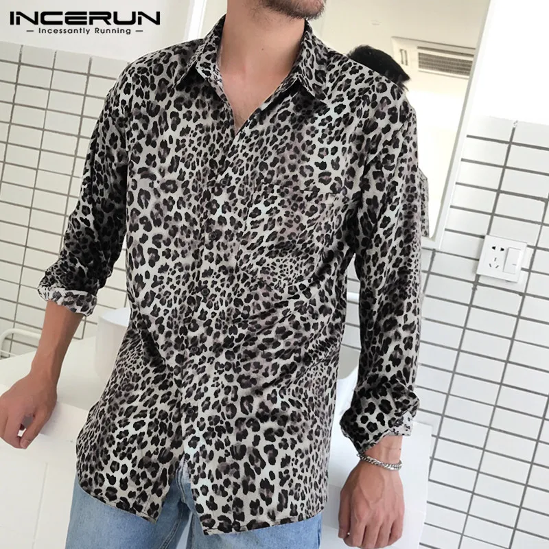 Top Trends: INCERUN 2023 New Fashion Sexy Social Men Shirts Long Sleeve Leopard Printing Tops Male Lapel Camisas Hombre Casual Blouse S-5XL Shoppable Styles