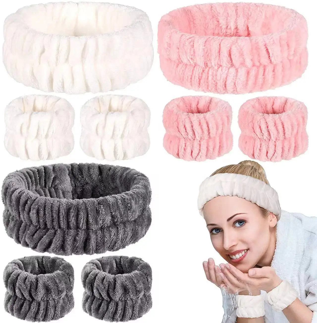 Top Trends: Wrist Washband Microfiber Wrist Wash Towel Band Wristband Scrunchies For Wash Face Absorbent Wrist Sweatband For Women Headband Shoppable Styles