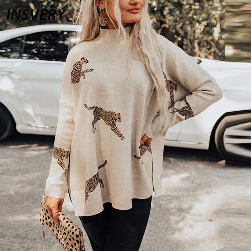 Top Trends: Autumn Winter Sweatshirts For Women Fashion Long Sleeve Turtleneck Blouses Women Leopard Print Jumper Women Casual Pullover Shoppable Styles