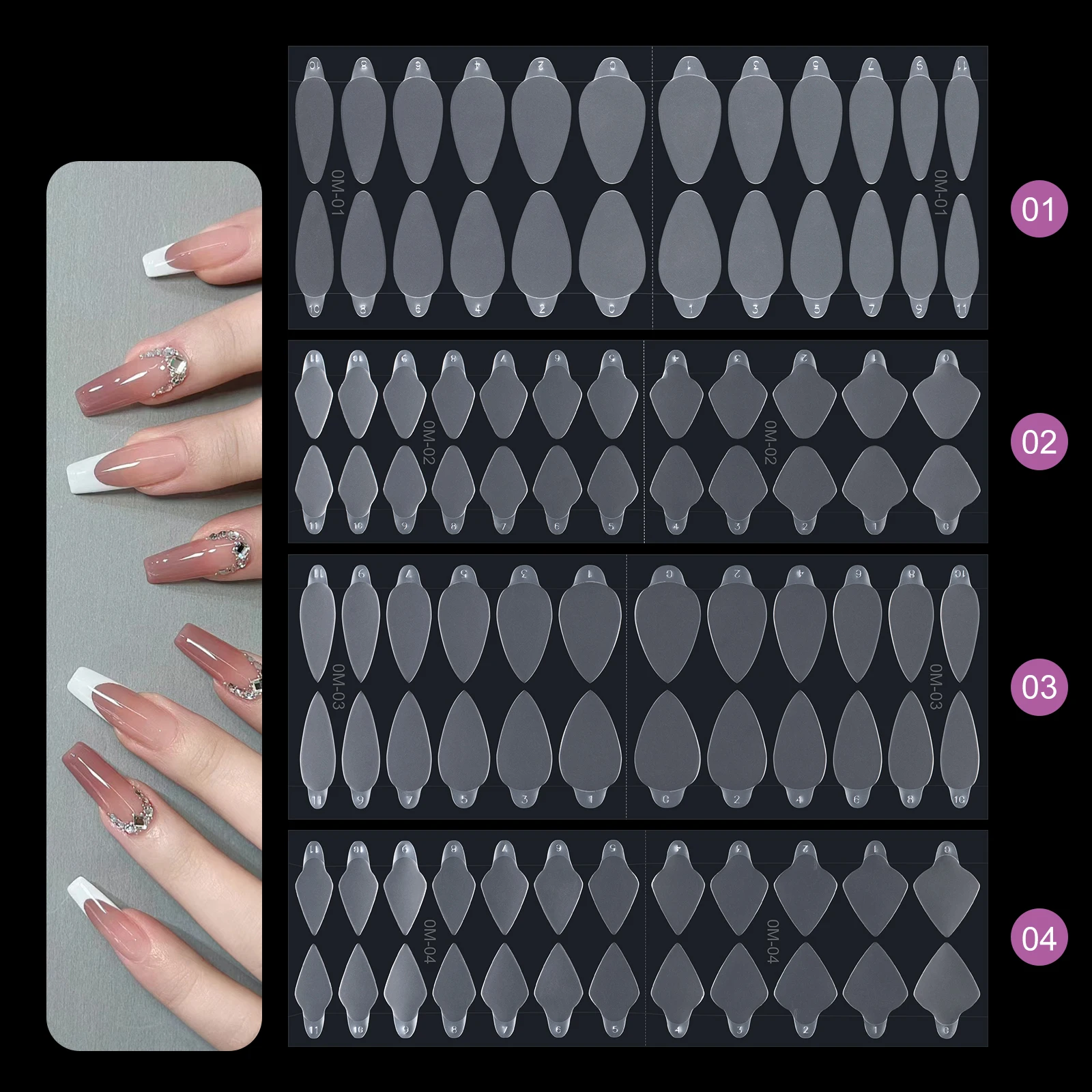 Top Trends: 24pcs Duet System Dual Form Easily For French Manicure Square Almond Silicone Nail Sticker For Top Mold French Nail Tool Shoppable Styles