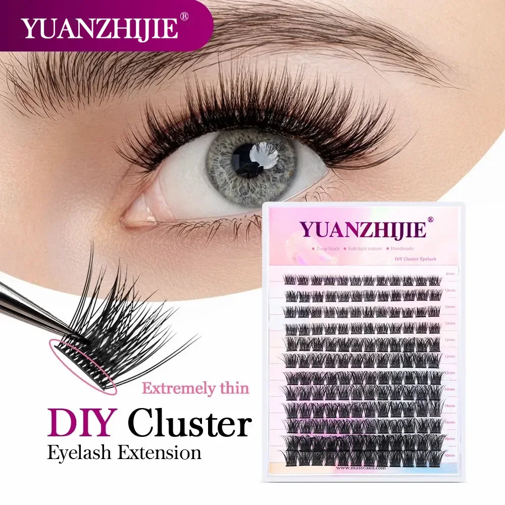 Top Trends: Mix Color 144 Russian Volume YUANZHIJIE False Eyelashes Natural Soft DIY Cluster Segment Lashes Cute Deer Rainbow Eyelashes Shoppable Styles