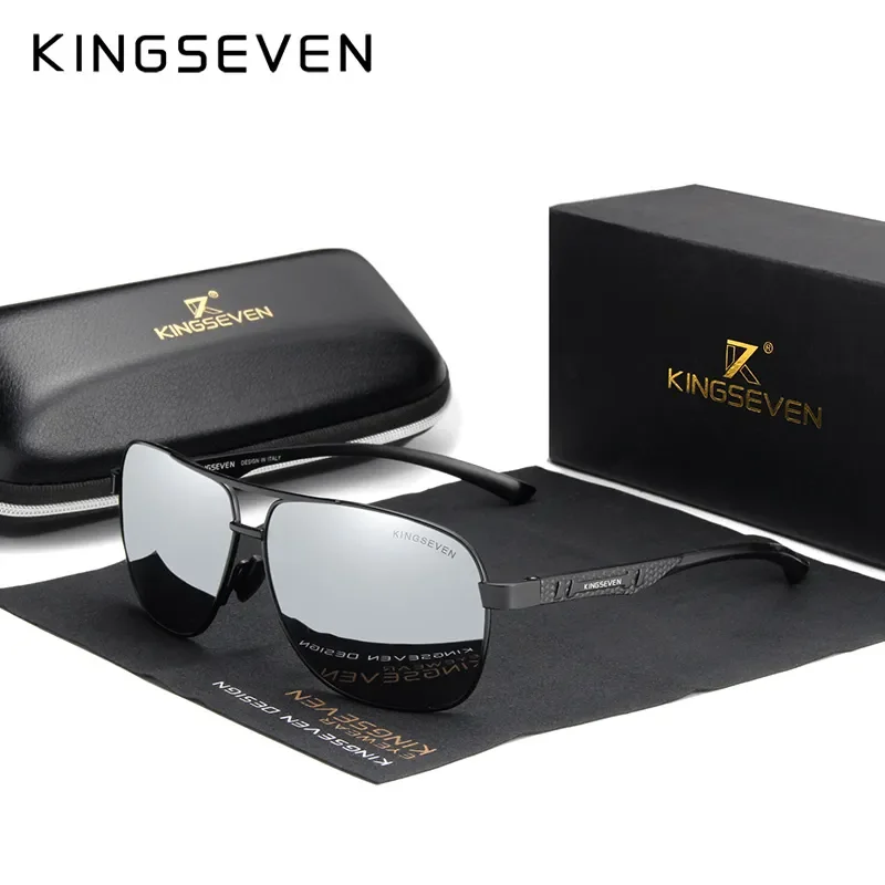 Top Trends: KINGSEVEN Women Men Sunglasses Polarized Mirror Lens Vintage Eyewear Driving Sun Glasses Aluminum Temple Gafas De Sol Masculino Shoppable Styles