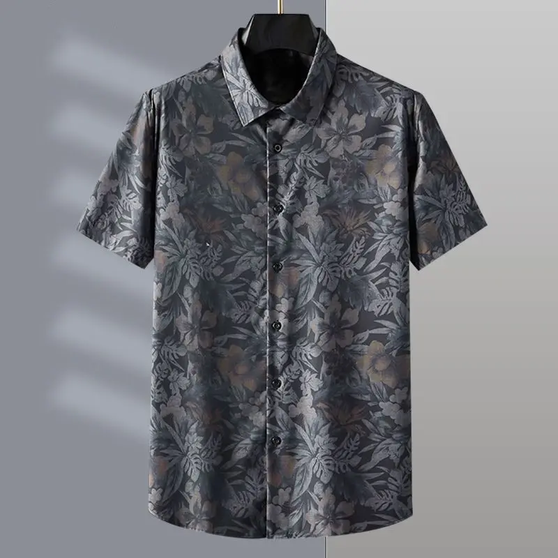 Top Trends: Men&#039;s Clothing 2023 New Summer Vintage Harajuku Printed Button Up Shirt Fashion Casual Loose Short Sleeve Tops Camisas De Hombre Shoppable Styles