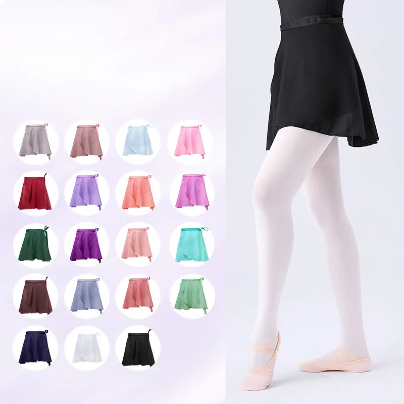 Top Trends: Woman Ballet Skirts WrapTutu Dance Skirt Chiffon Skirts For Girls Tie Up Mini Short Skirt For Dancing 19 Colors Shoppable Styles