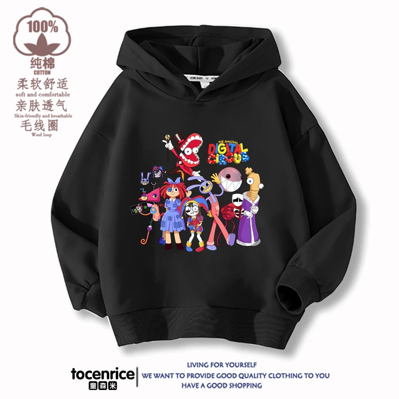 Top Trends: THE AMAZING DIGITAL CIRCUS Printed Hoodies Sweatshirts Kids Kawaii Harajuku Long Sleeve Pullovers Streetwear Tops For Children Shoppable Styles