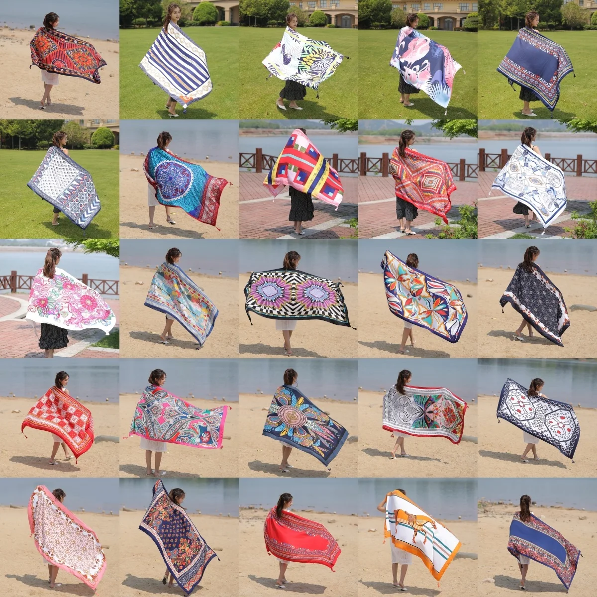 Top Trends: New 32 Styles 90x180cm Summer Beach Sunscreen Dress Bikini Cover-ups Sarong Wrap Scarf Women Brazilian Swimsuit Bathing Cover Up Shoppable Styles