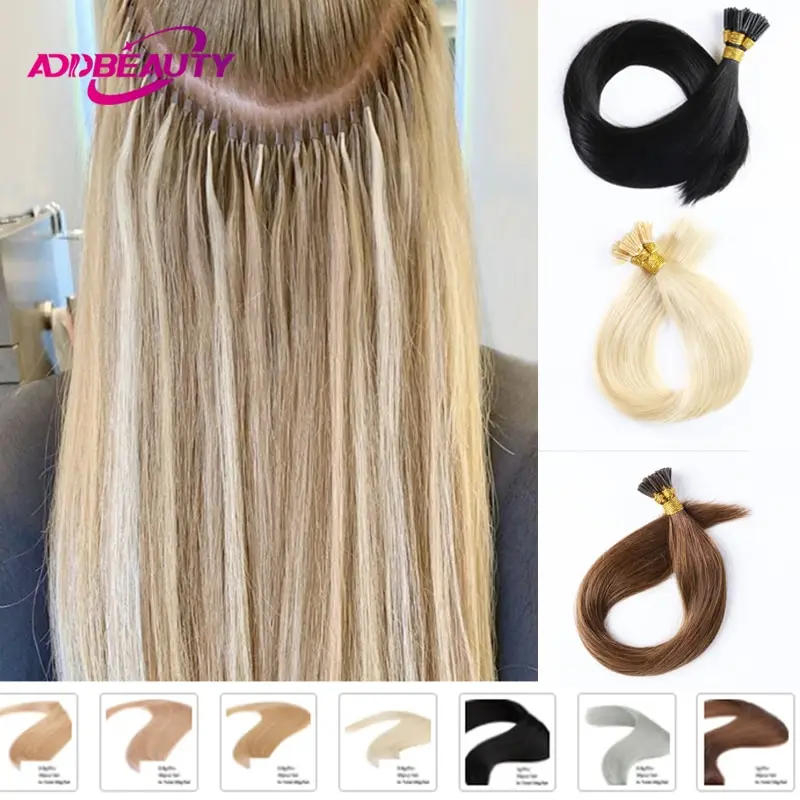 Top Trends: I Tip Hair Extension Straight Human Hair Extension 0.8g / 1g / Strand 50pc / Set Capsule Keratin Natural Fusion Human Hair Extension Shoppable Styles