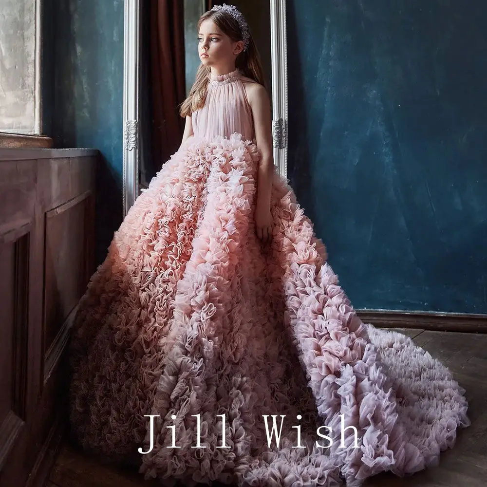 Top Trends: Jill Wish Luxury Elegant Girl Dress Beads Princess Kids Wedding Birthday Party Ball Gown First Communion Vestidos Para 2024 J199 Shoppable Styles