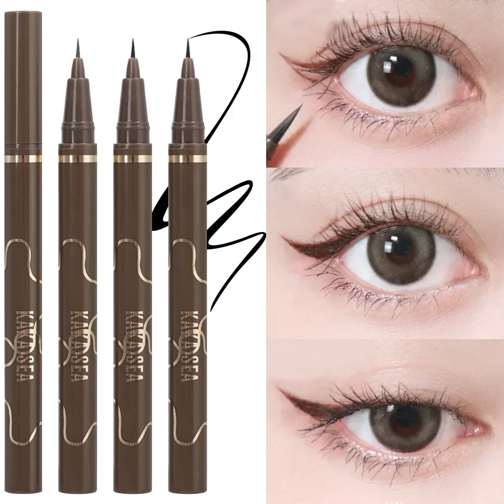 Top Trends: Ultra Thin Matte Liquid Eyeliner Pencil Waterproof Non Smudging Lasting Black Brown Lying Silkworm Lower Eyelash Pen Eyes Makeup Shoppable Styles