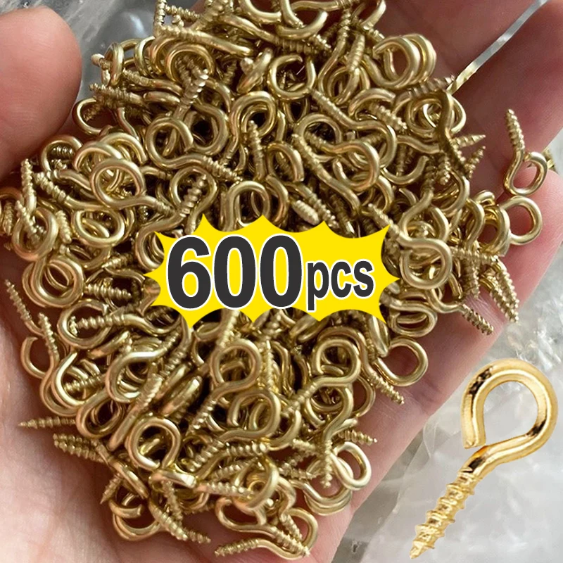 Top Trends: 300 / 600pcs Tiny Mini Eye Pins Eyepins Hooks Eyelets Screw Threaded Stainless Steel Clasps Hook Jewelry Findings For Making DIY Shoppable Styles