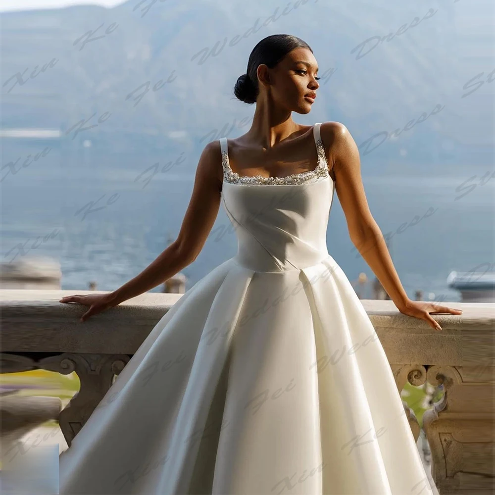 Top Trends: Gorgeous Satin Romantic Wedding Dresses Sexy Backless Mermaid Off Shoulder Sleeveless Simple Mopping Bridal Gowns Custom-Made Shoppable Styles