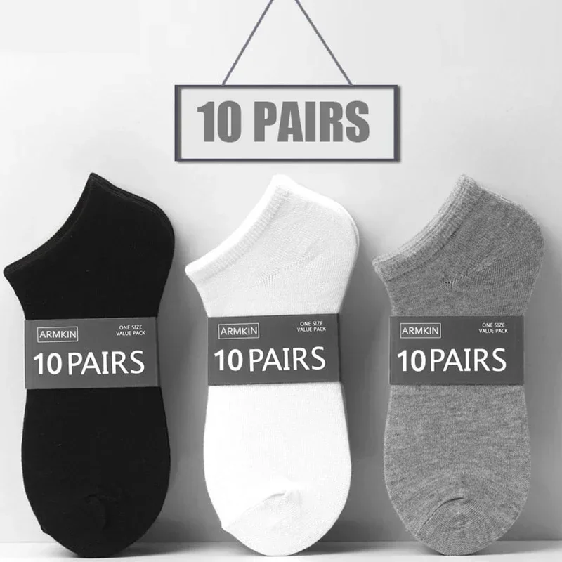 Top Trends: Fashion Men Boat Socks Summer Spring Breathable Non-slip Silicone Invisible Cotton Socks Male Ankle Sock Slippers Meia Shoppable Styles