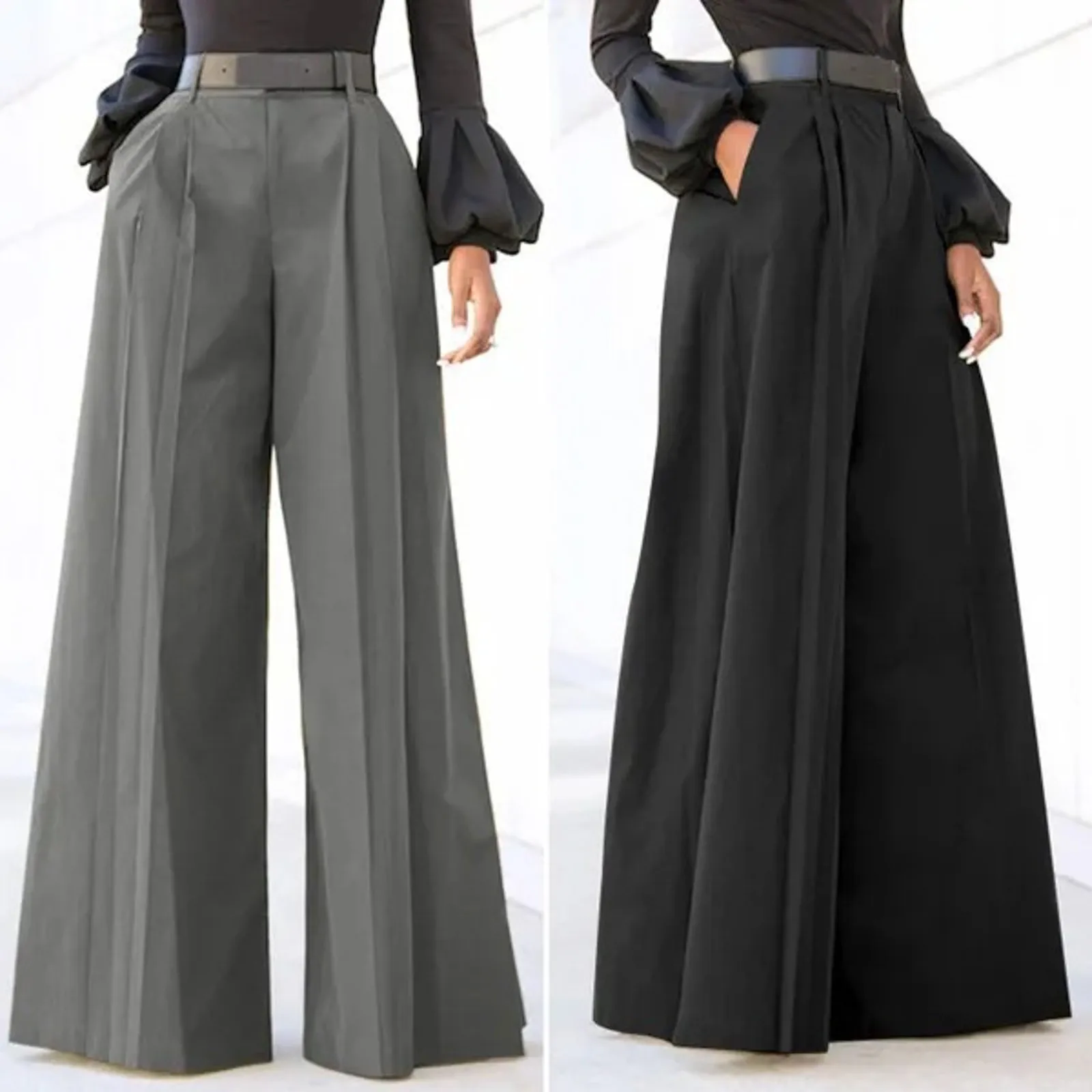 Top Trends: Fashion Elegant Party Pants For Women Palazzo Pants Summer Printed Cropped Cotton Linen Comfy Baggy Trousers With Pockets Shoppable Styles