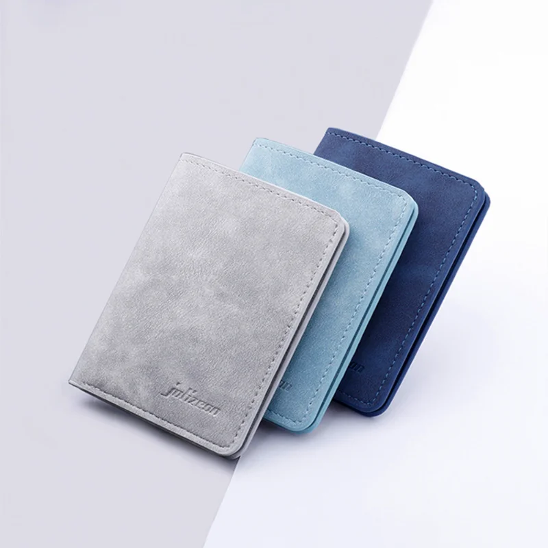 Top Trends: Men / Women Fashion Wallet ID / credit Card Holder Wallet For Men Multi-Card BagHolder Two Fold Small Wallet Black / gray Coin Purse Shoppable Styles