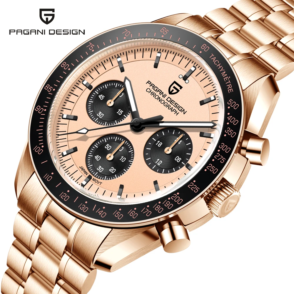 Top Trends: PAGANI DESIGN 2023 New Moon Mens Watches Chronograph Sports Automatic Watch For Men Quartz Stainless Steel Luminous Waterproof Shoppable Styles