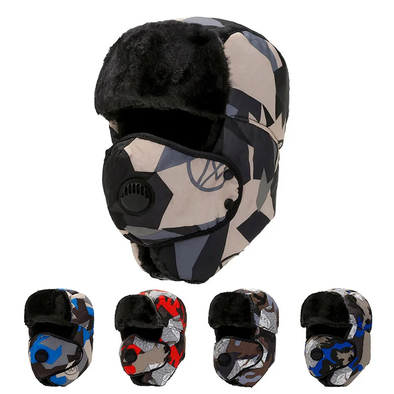 Top Trends: Men Women Ushanka Bomber Hats Pilot Trapper Aviator Cap Winter Faux Rabbit Fur Earflap Snow Caps Shoppable Styles