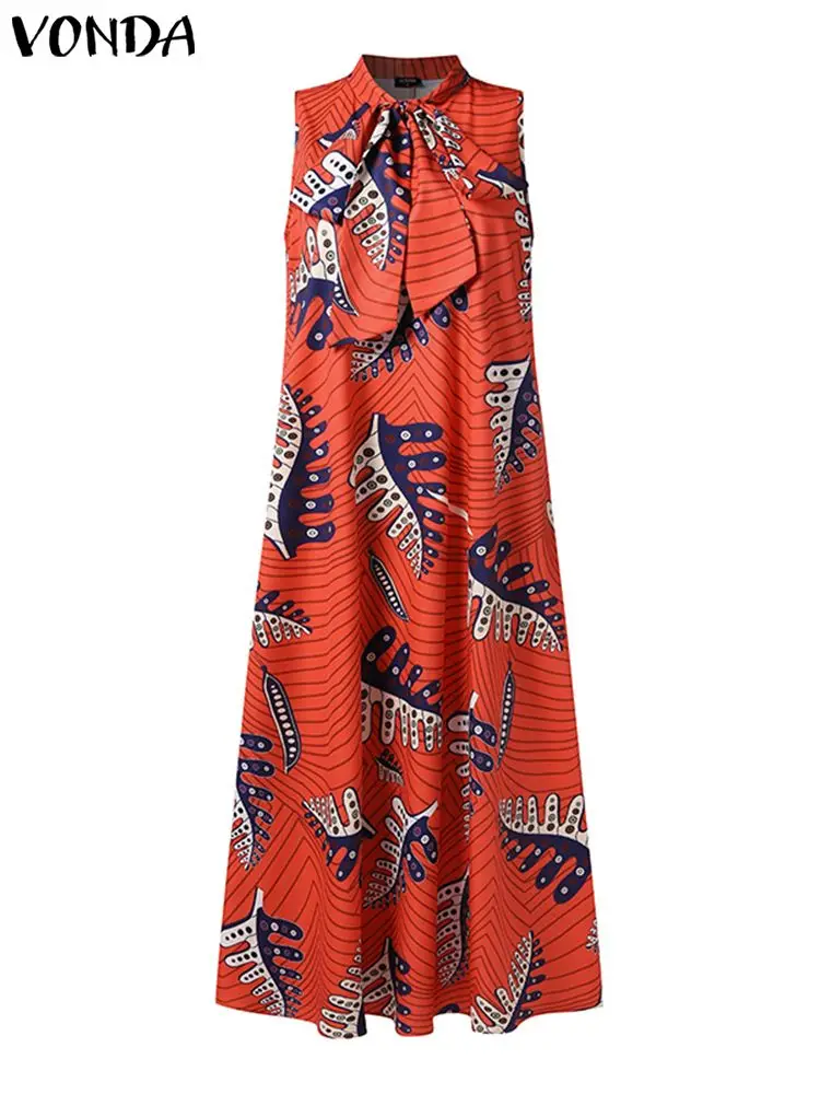 Top Trends: VONDA Women Sleeveless Dress 2023 Fashion Bohemian Printed Party Sundress Summer Maxi Long Robe Holiday Beach Vestidos Femininas Shoppable Styles - Image 6