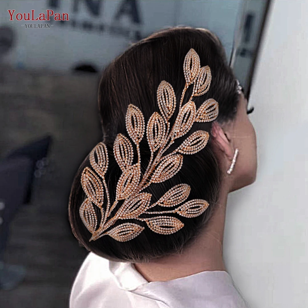 Top Trends: YouLaPan HP452 Bridal Tiara With Comb Leaf Wedding Headwear Bride Hair Accessories Handmade Crystal Women Headdress For Party Shoppable Styles