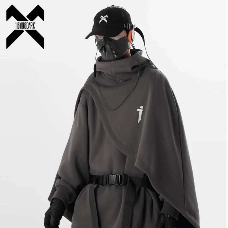 Top Trends: 11 BYBB&#039;S DARK Men Functional Hoodies Sweatshirts 2023 Autumn Cloak Design Hoodie Casual Men Pullover Techwear Shoppable Styles