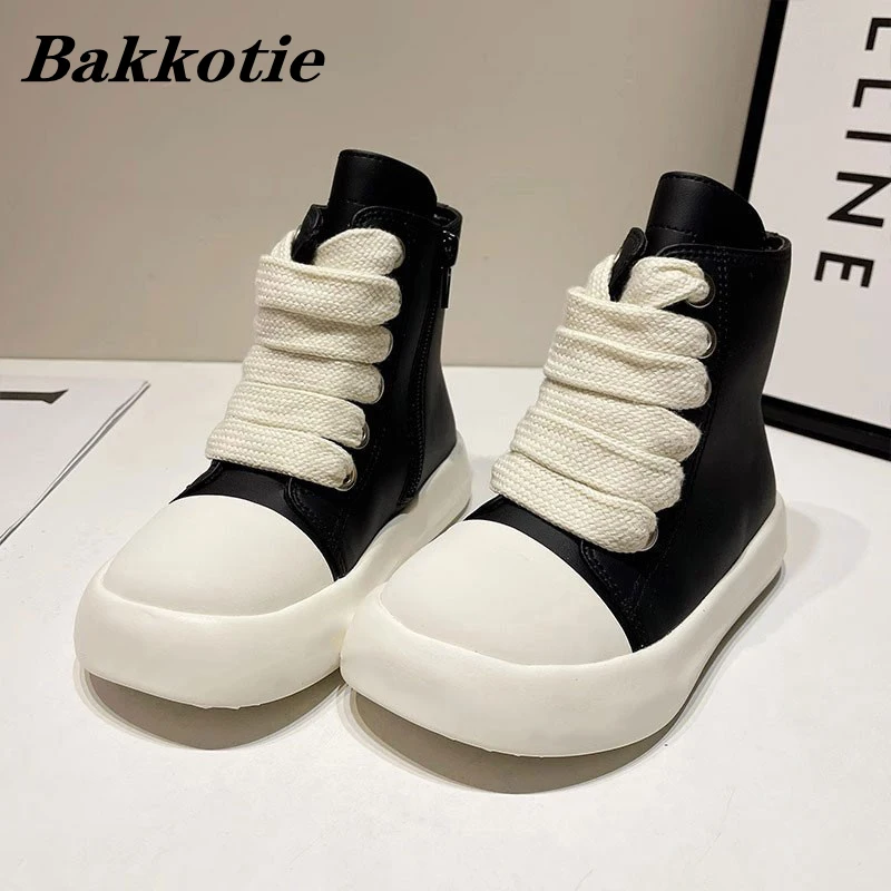 Top Trends: Kids Boots 2023 Autumn Boys Shoes Fashion Brand High Top Sneakers Toddler Kids Middle Calf Chelsea Boots Children Shoeslace Soft Shoppable Styles