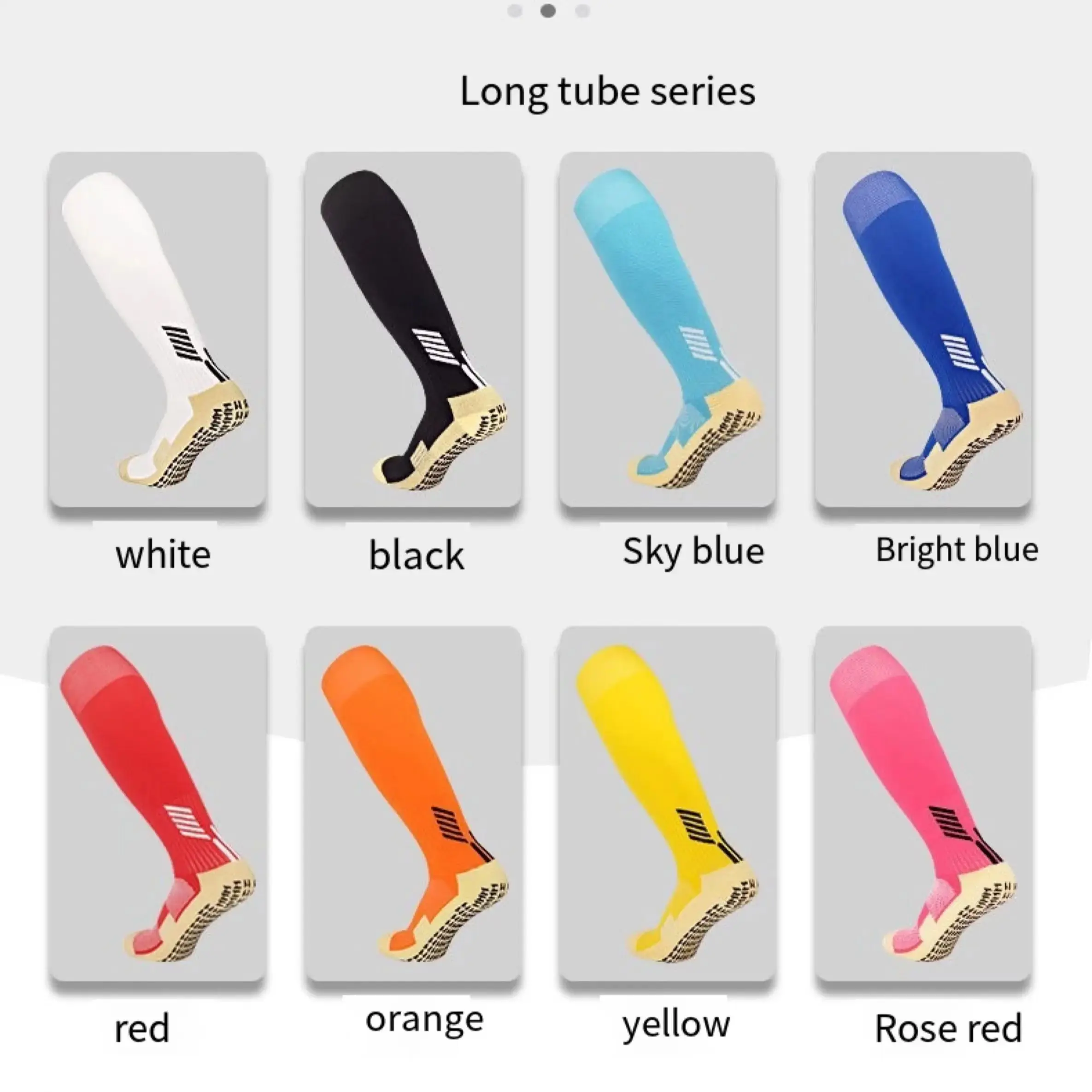 Top Trends: Anti Non Slip Football Cut Socks Black Long Knee Length Adhesive Towel Bottom And High Leg Soccer Sports For Men And Children Shoppable Styles