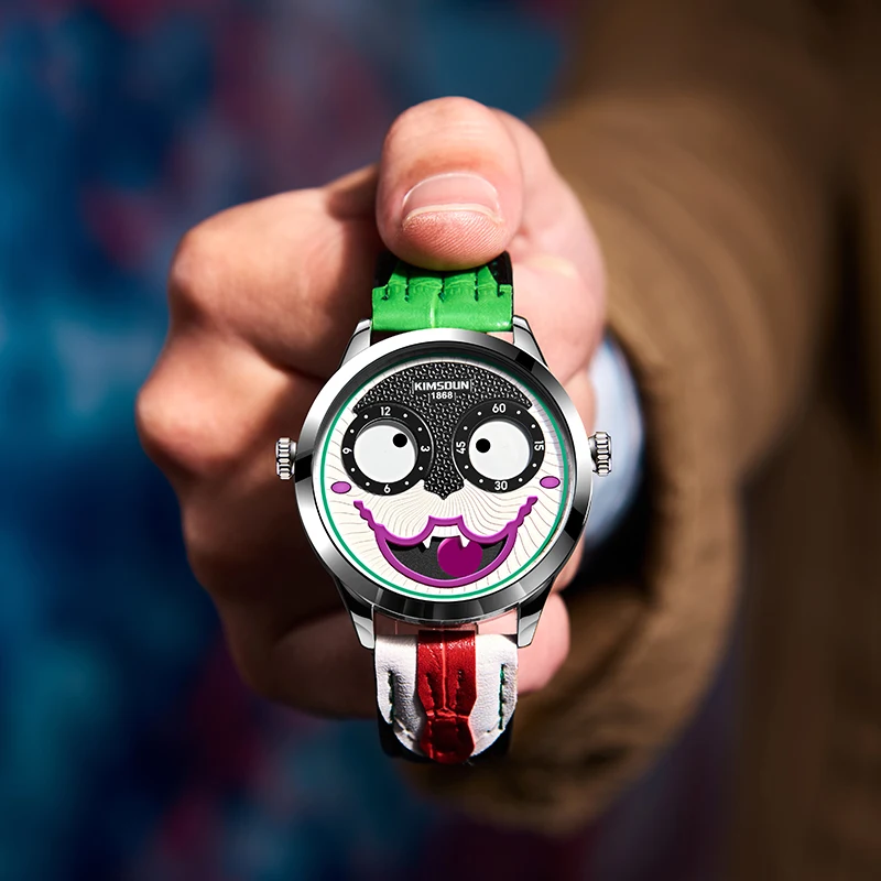 Top Trends: 2023 Funny Joker Watches For Men Top Luxury Brand Waterproof Business Personality Clown Green Male Wrist Watches Reloj Hombre Shoppable Styles - Image 2