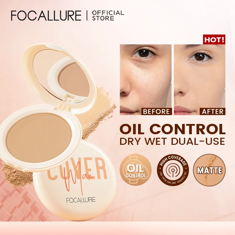 Top Trends: FOCALLURE Natural Matte Pressed Powder Oil Control Brighten Whitening Face Base Foundation Compact Concealer Makeup Cosmetics Shoppable Styles