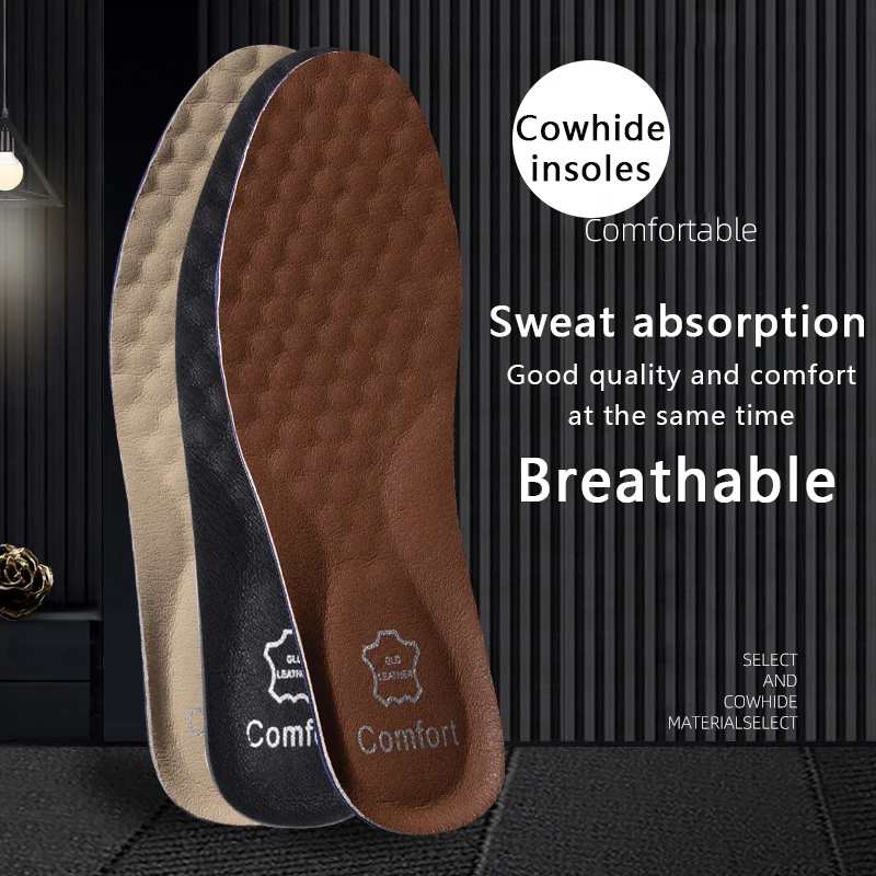 Top Trends: 1Pair Leather Shoe Insoles For Feet Arch Support Orthopedic Insole Plantar Fasciitis Shoe Pads Shock-absorbing Cowhide Shoe Sole Shoppable Styles