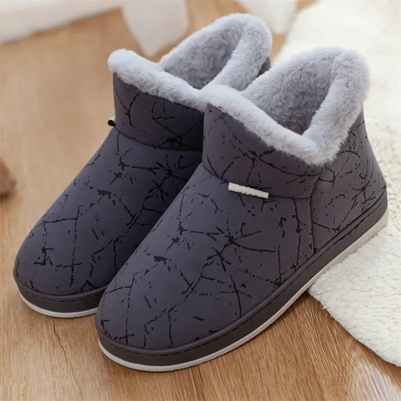 Top Trends: Ankle Men Boots Fashion Women Casual Slippers Round Toe Flat Slip On Men Boots Non-slip Home Women's Slippers Sapato Masculino Shoppable Styles