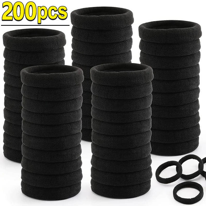 Top Trends: Black Hair Bands For Women Girls Hairband High Elastic Rubber Band Hair Ties Ponytail Holder Scrunchies Headwear Accessories Shoppable Styles