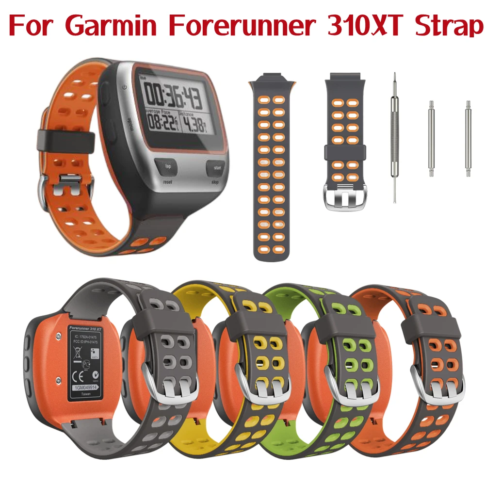 Top Trends: Galaone Soft Silicone Strap Bracelet For Forerunner 310XT Double Colors Rubber Watch Band For Garmin 310XT Sport Wristband Shoppable Styles