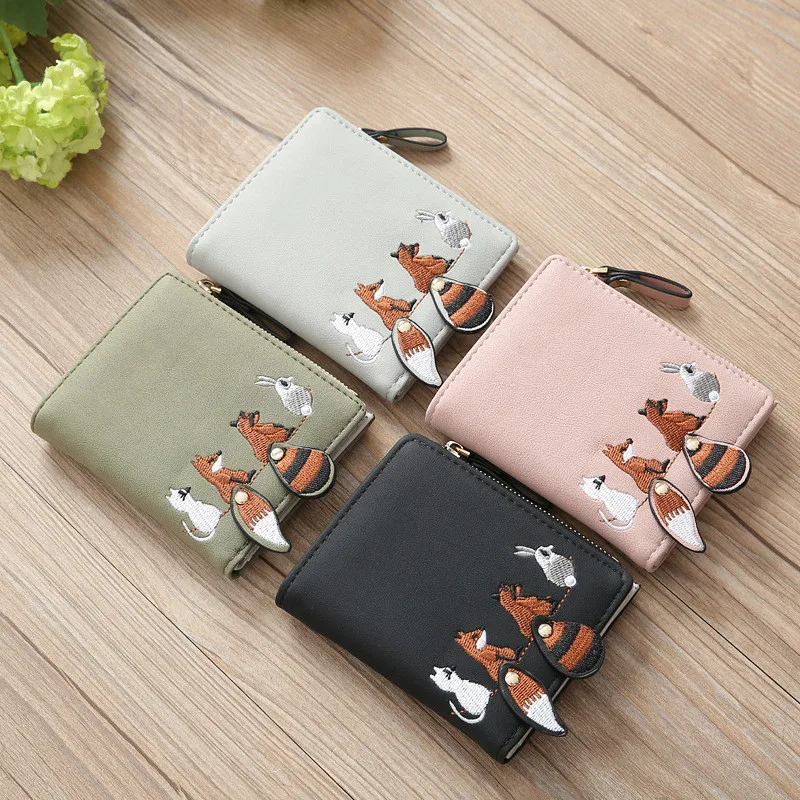 Top Trends: Portable Coin Purses Short Coin Purses ID Holder Card Holders PU Clutch Bag Ladies Coin Purses Animals Wallet Shoppable Styles