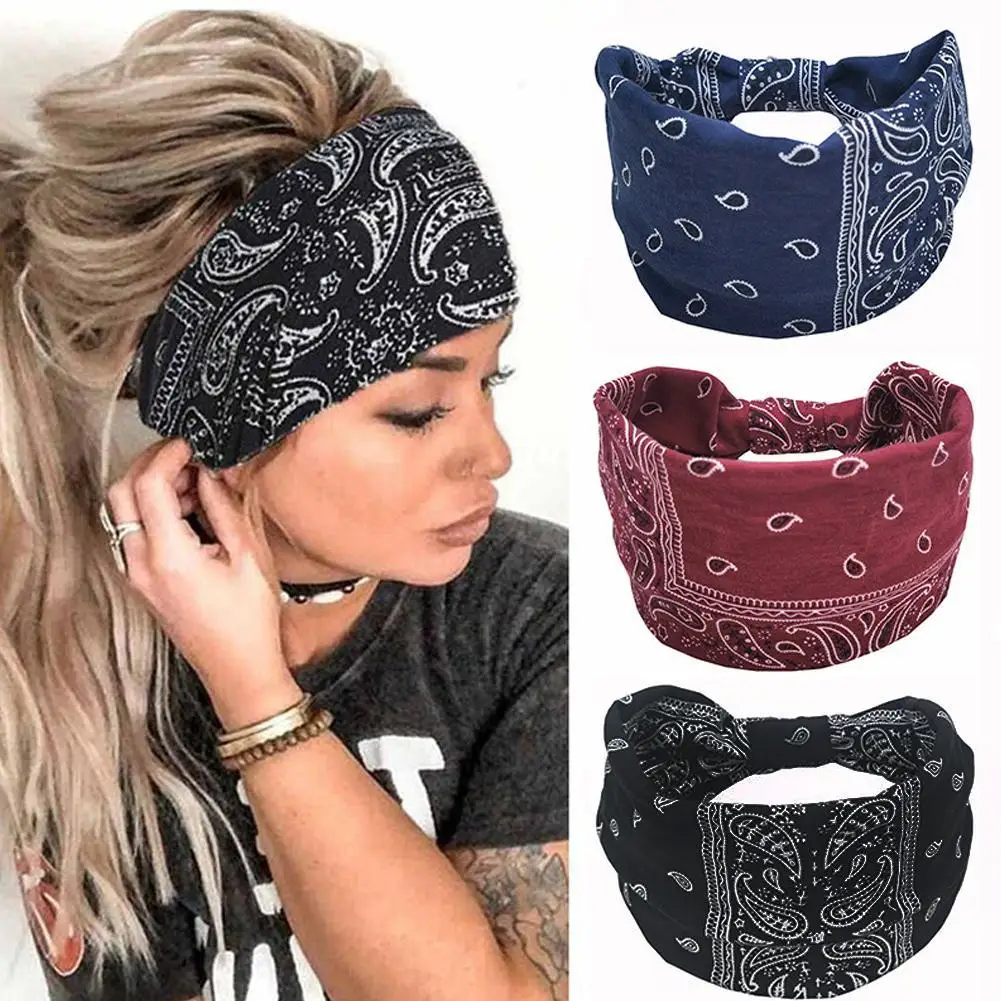 Top Trends: New Print Wide Headwrap Headbands Elastic Hair Bands Yoga Headband Fashion Turban Makeup Hair Hoop Vintag Headwrap Hair Accessor Shoppable Styles