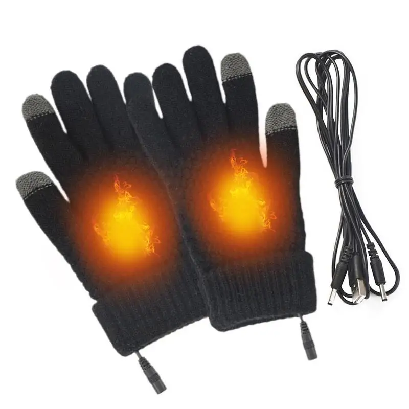 Top Trends: Heated Gloves Touch Screen Electric Gloves Built In Heating Sheet Reliable USB Charging Bike Gloves For Winter Outdoor Activitie Shoppable Styles