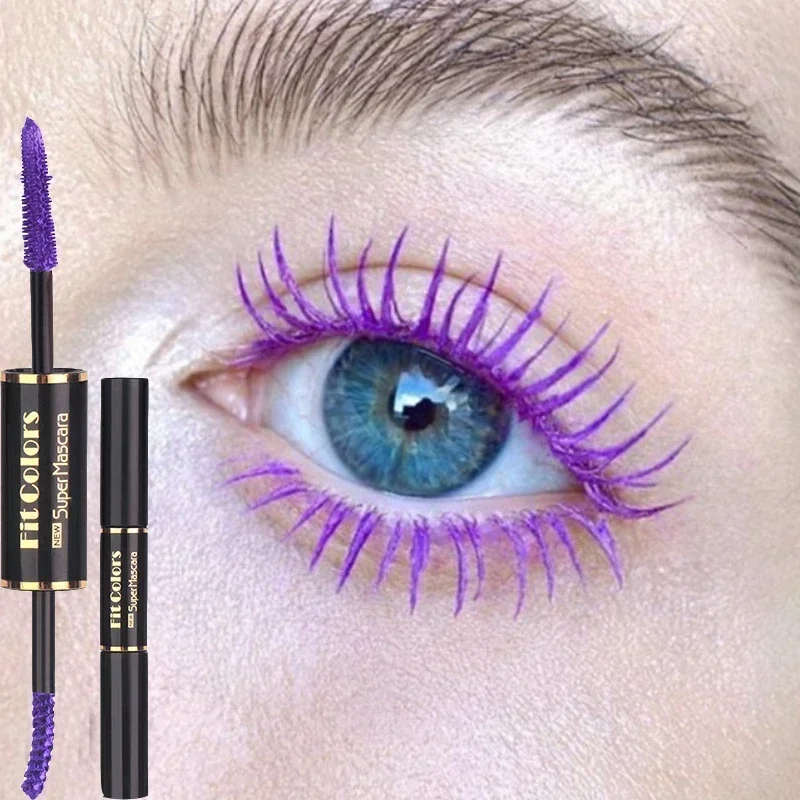 Top Trends: Waterproof Mascara Eyelashes Extension Thick Curling Non-smudge Quick Dry Long-lasting Blue Purple White Colorful Mascara Makeup Shoppable Styles - Image 2