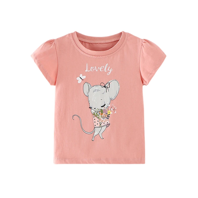 Top Trends: Jumping Meters New Arrival 2-7T Girls Tees Mouse Tops Hot Selling Cotton Summer Girls Tshirts Short Sleeve Baby Clothes Shoppable Styles