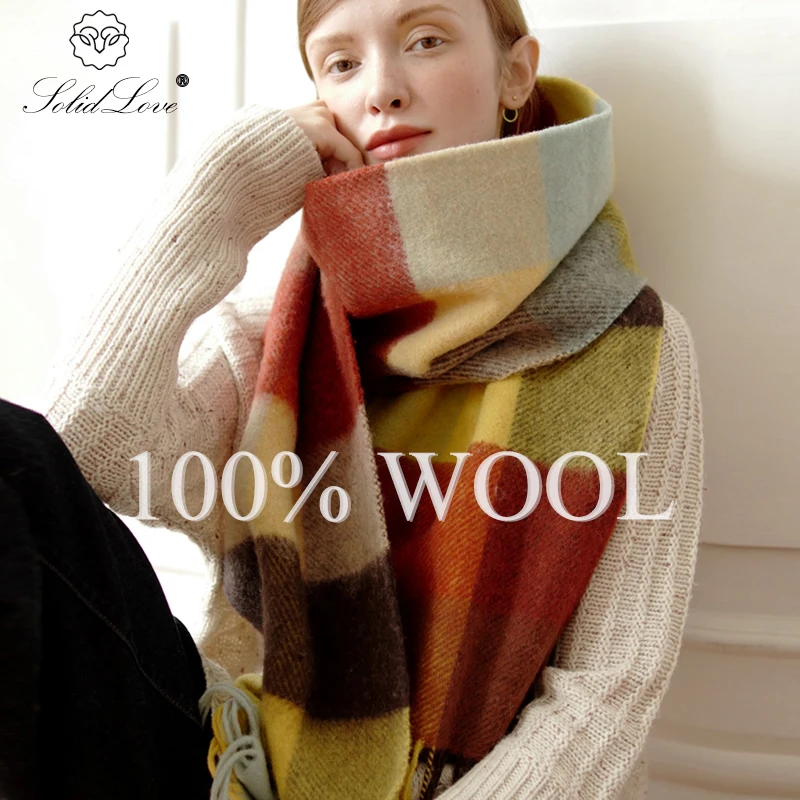 Top Trends: Luxury Plaid Wool Scarf Blanket Brand Cashmere Blend Cover Soft Wool Portable Warm Scarf Shawl Fleece Knitted Throw Blankets Shoppable Styles